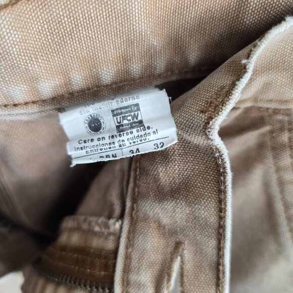 Vintage Carhartt B11  Canvas Carpenter Pants Mens 34x32 Union made‎ USA Made - Picture 5 of 6
